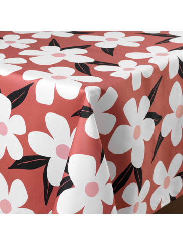 Douceur d’Intérieur Tischdecke aus Polyester mit Druck DARCY in Orange, 140 x 240 cm