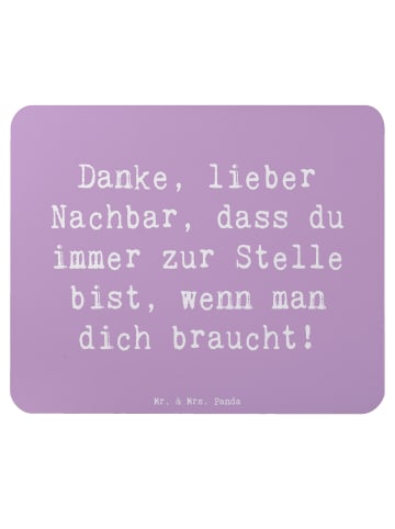 Mr. & Mrs. Panda Mousepad Spruch Danke Nachbar mit Spruch in Lavendeltraum