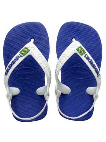 Havaianas Kinder-Flip-Flop mit Gummiband Baby Brasil Logo Blau