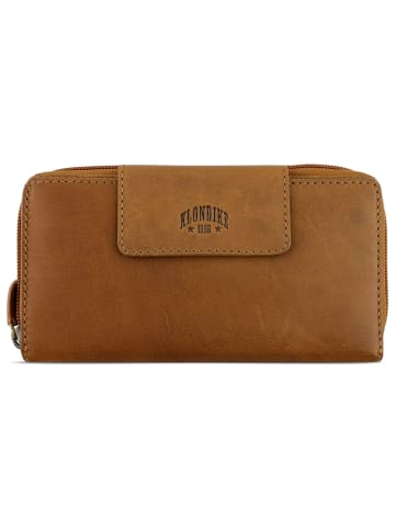 KLONDIKE 1896 Rush Sheila Geldbörse RFID Leder 19 cm in cognac