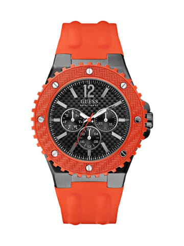 Guess Quarzuhr in Orange/Schwarz 45 mm