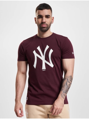 NEW ERA NEW ERA T-Shirts in maroon/white