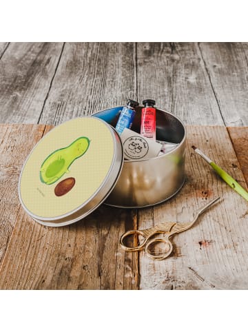 Mr. & Mrs. Panda Blechdose Avocado Kern rollt ohne Spruch in Gelb Pastell