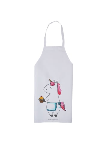Mr. & Mrs. Panda Schürze Einhorn Muffin ohne Spruch in Weiß