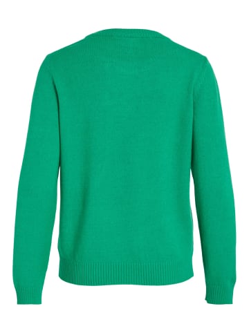 Vila Dünner Rundhals Strickpullover VIRIL in Grün-3