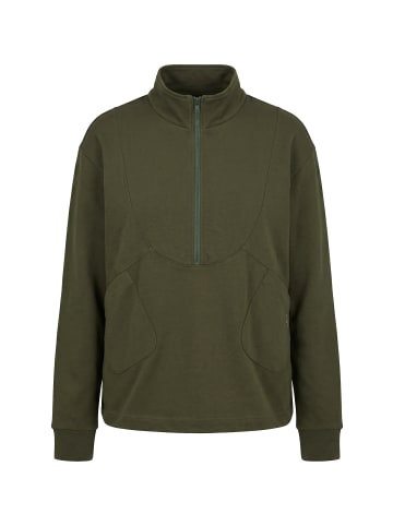 Ulla Popken Sweatshirt in dunkel khaki