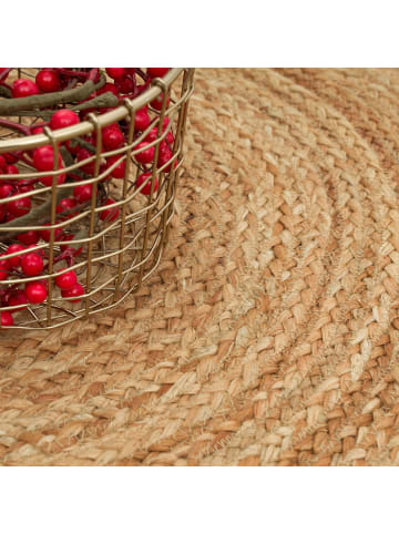 KADIMA DESIGN Jute Teppich Boho wendbar in Creme