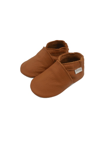 Bemesu Baby Krabbelschuhe aus Leder, weiche Lauflernschuhe mit rutschfester Sohle 
