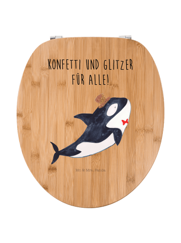 Mr. & Mrs. Panda WC Brille Orca Zylinder mit Spruch in Braun