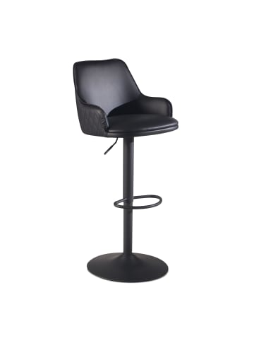 FineBuy Barstuhl in Schwarz / Kunstleder / 45x45x106
