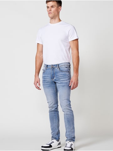 KOROSHI Schlanke strick-jeans aus denim in blau