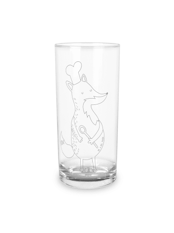 Mr. & Mrs. Panda Wasserglas Fuchs Koch ohne Spruch in Transparent