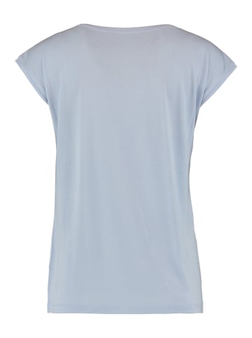 Hailys T-Shirt 2er-Set V-Ausschnitt Kurzarm Basic Sommer Shirt in Blau-Weiß