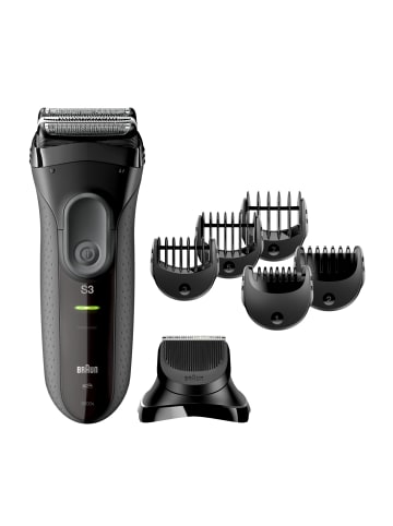 Braun Elektrischer Rasierer für Männer "Series 3 Shave&Style 3000BT" in Schwarz