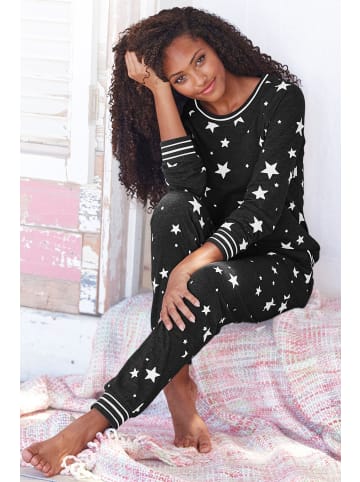 VIVANCE DREAMS Pyjama in schwarz-gemustert