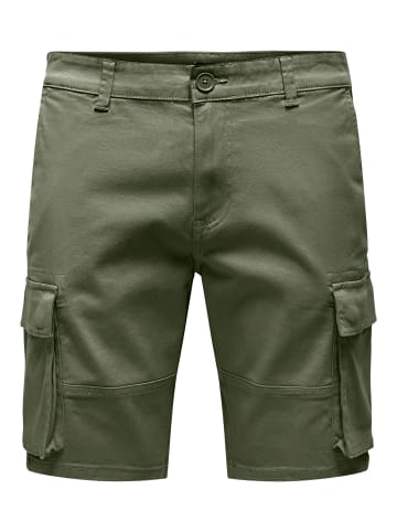 ONLY & SONS Cargo Shorts in Deep Lichen Green
