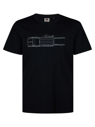 Petrol Industries T-Shirt mit Relief-Print im Oversize-Fit morrison in Schwarz
