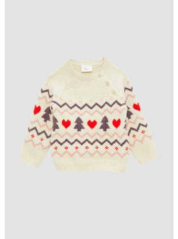 s.Oliver Strickpullover langarm in Creme