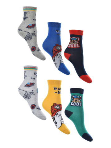 Paw Patrol Chase Marshall   Socken 6 Paar Strümpfe Paket Set in Mehrfarbig