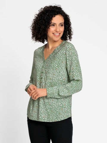 WITT WEIDEN Langarm-Bluse in eucalyptus-ecru-bedruckt