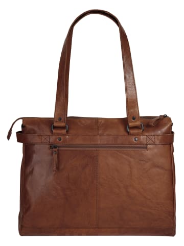 SPIKES & SPARROW Shopper echt Leder in cognac