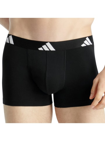 adidas 3er Pack Trunk Active Flex Cotton in Schwarz