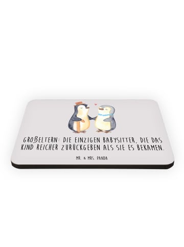 Mr. & Mrs. Panda Magnet Großeltern Babysitter mit Spruch in Grau Pastell