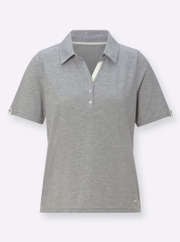 WITT WEIDEN Poloshirt in grau-meliert