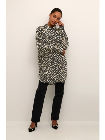 Kaffe Langarm - Hemd KAditte in Black And Brown Animal Print