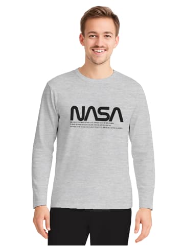 Nasa NASA Schlafanzug Pyjama Set Langarm in grau/schwarz