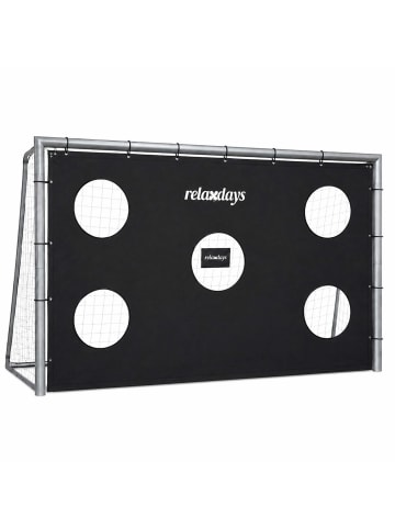 Fußballtor "mit Torwand" in Grau - (B)240 x (H)160 x (T)90 cm