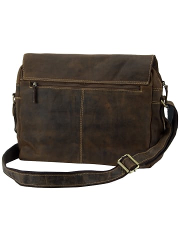 Greenburry Umhängetasche Vintage A4 Tasche in Sattelbraun