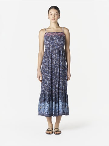 KOROSHI Bedruckt mit langem Trägerkleid in blau