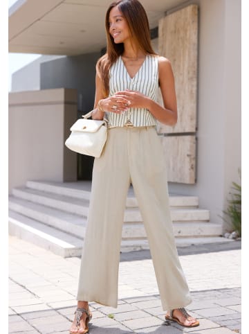 LASCANA Anzugweste in creme-schwaz gestreift