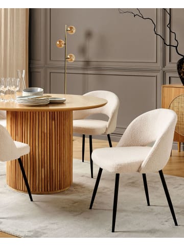Beliani 2er-Set Esszimmerstuhl ONAGA in Beige/Schwarz