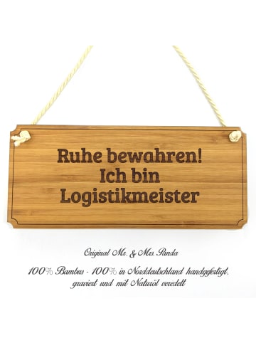 Mr. & Mrs. Panda Türschild Logistikmeister mit Spruch in Keine Angabe