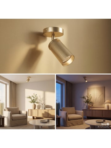 home24 Deckenleuchte URS 1-flammig in Messing