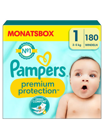 Pampers Pampers Premium Protection Größe 1, 180 Windeln, 2kg - 5kg