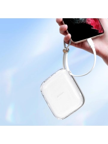 COFI 1453 Joyroom JR-L005 Powerbank 10000mAh mit Lightning & USB-A – Weiß in Weiß