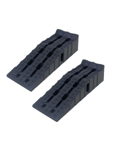 relaxdays 2x Auffahrrampe in Schwarz - (B)33 x (H)21 x (T)90,5 cm