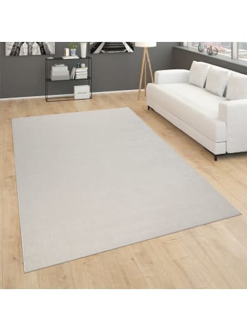 Waschbarer Teppich waschmaschinenwaschbar Unifarben Küche, Flur in Creme