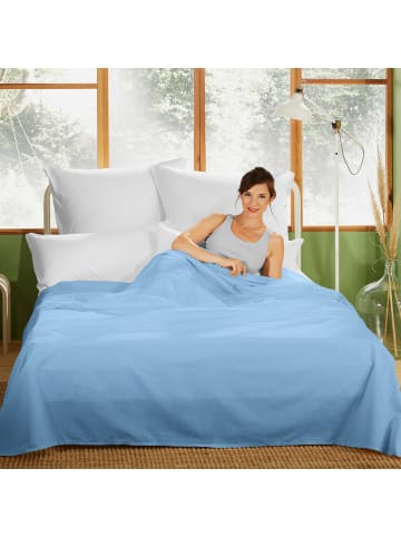 Erwin Müller Haustuch, Renforcé Bettlaken Würzburg in blau