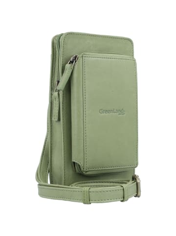 Greenland Nature Nature Soft Handytasche Geldbörse Leder 11 cm in pistazie