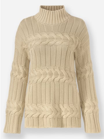 Heine Stehkragenpullover in sand