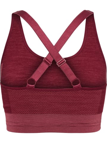 Hummel Hummel Top Hmlclea Yoga Damen Atmungsaktiv Schnelltrocknend Nahtlosen in CABERNET/APPLE BUTTER MELANGE