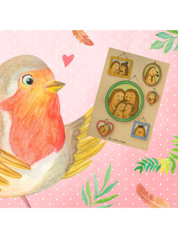 Mr. & Mrs. Panda babykarte Igel Familie Design ohne Spruch in Weiß