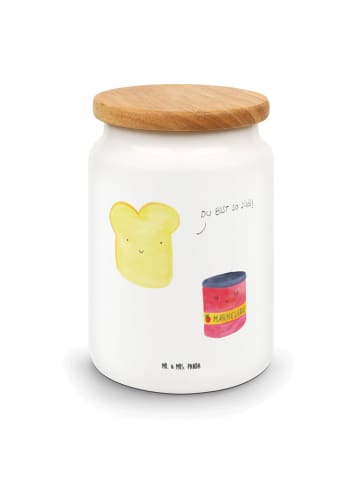 Mr. & Mrs. Panda Vorratsdose Toast Marmelade ohne Spruch in Weiß