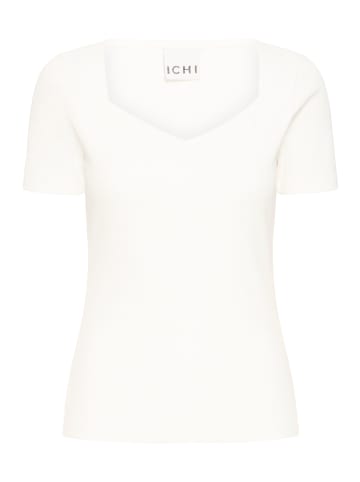 ICHI Kurzarm-Bluse IHORETA Slim fit in Cloud Dancer