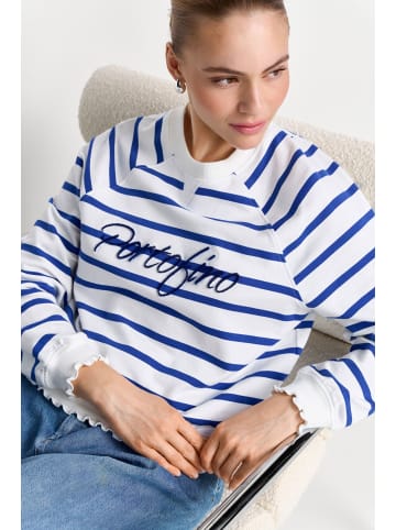 Rich & Royal Sweatshirt in ecru marine