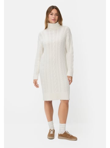 Camel Active Strickkleid mit Zopfstrickmuster in Milchweiß